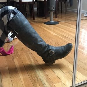 GREY RIDING BOOTS STEVE MADDEN